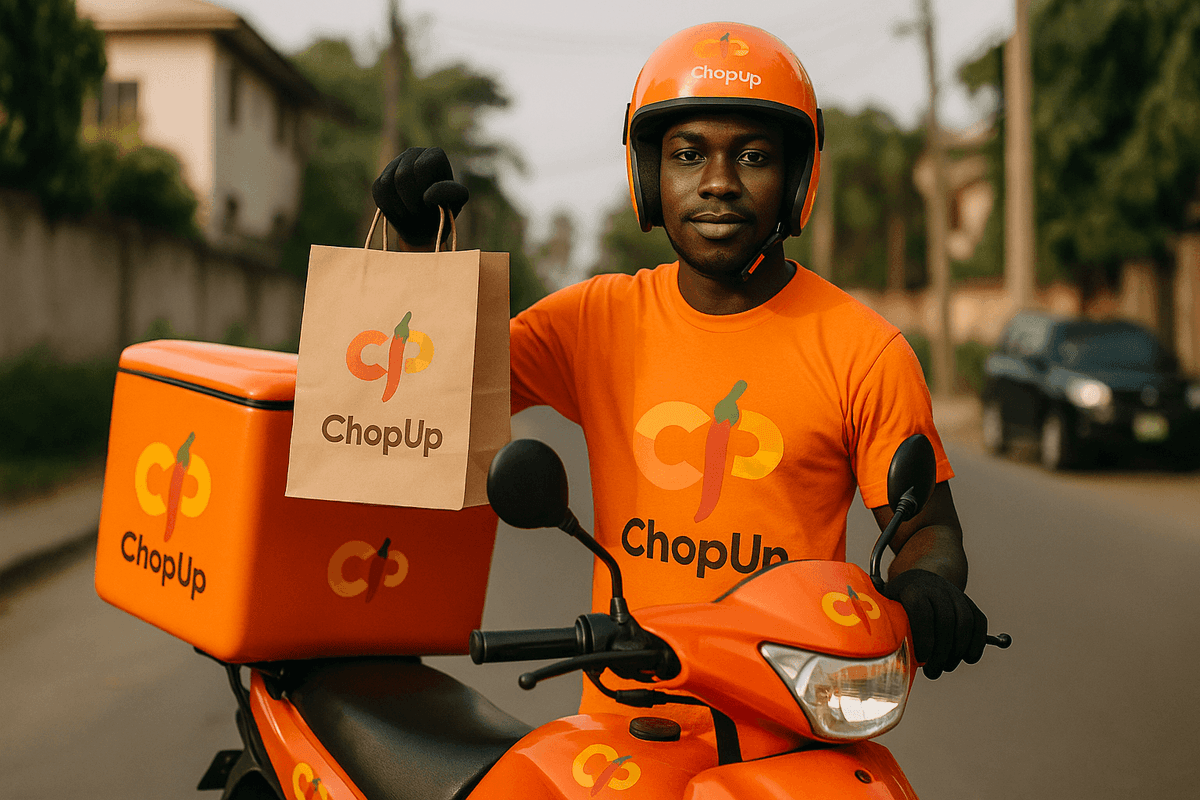 Rider delivering food